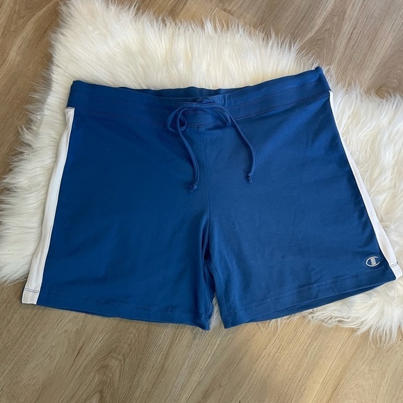 Champion Blue & White Sweatshorts - Picture 11 of 11